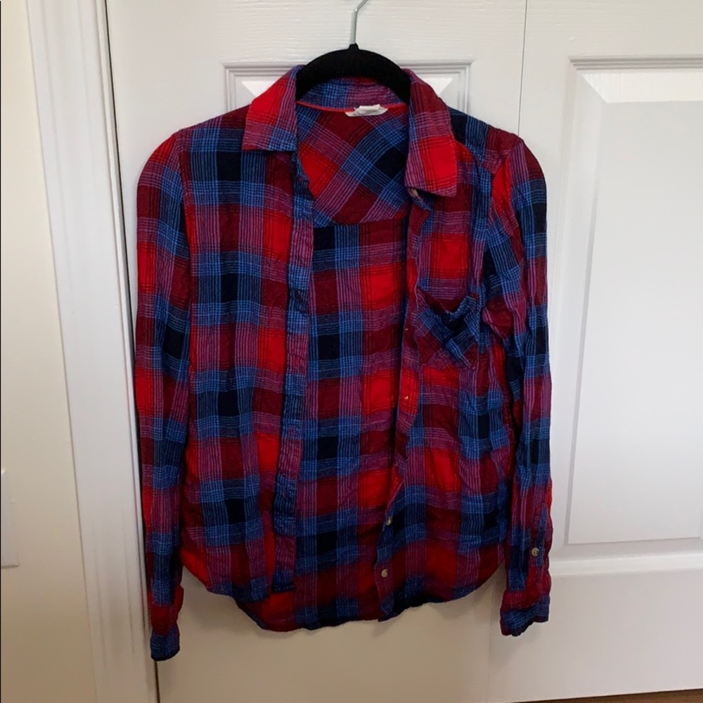Plaid woven flannel